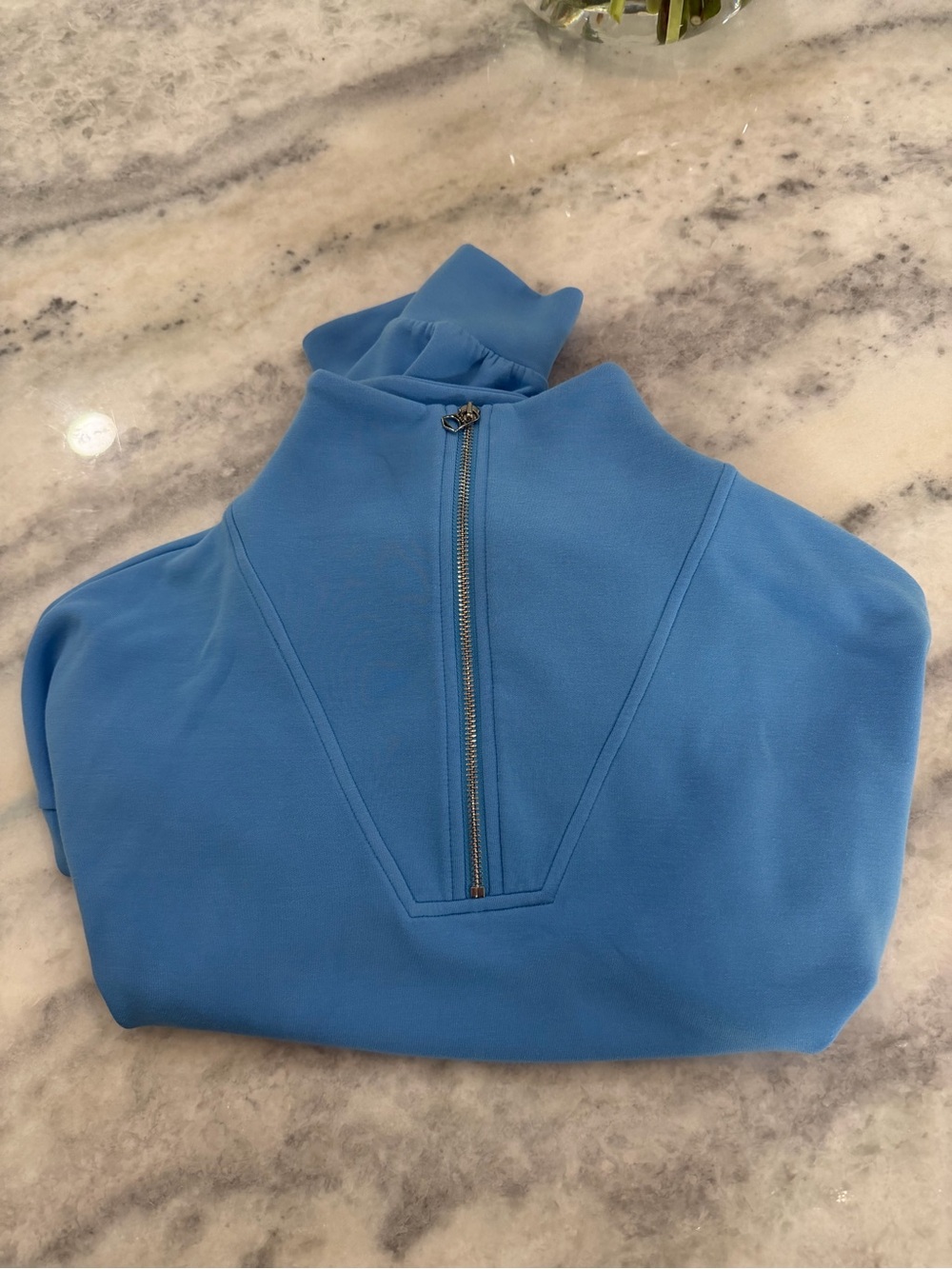 Varley Blue Half-Zip Pullover Sweater